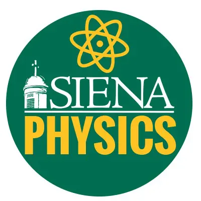 The siena physics logo in a green circle.